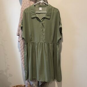 Polka Dot Green Women's Dress
